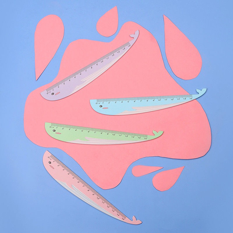 Fulejia 3103 15cm Whale painted Cartoon Ruler, direct sales from the manufacturer of student supplies detail image 3