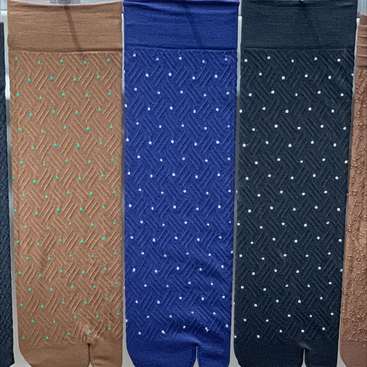 Polyamide Jacquard Dot Toe Socks