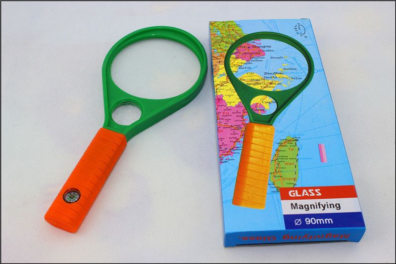 50mm dual-beam magnifying glass compass glass lens handheld magnifying glass, magnifying glass for the elderly Item Picture