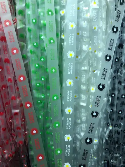Garment Accessories Trim With Transparent Letter-Printed Pvc Shoelace Cap Strap Garment Trim