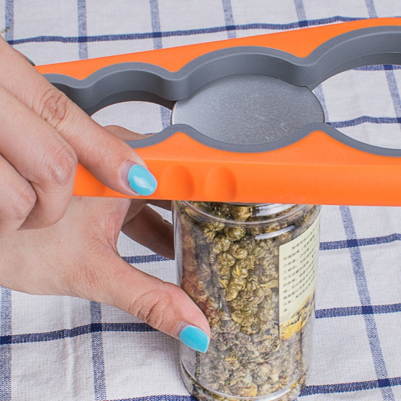 Share With Friends Circle Add To Favorites 4-In-1 Can Opener Kitchen Tools Multi-Functional Non-Slip Can Opener Cap Wringer Labor-Saving Bottle Opener Cap Screw Specification drawing
