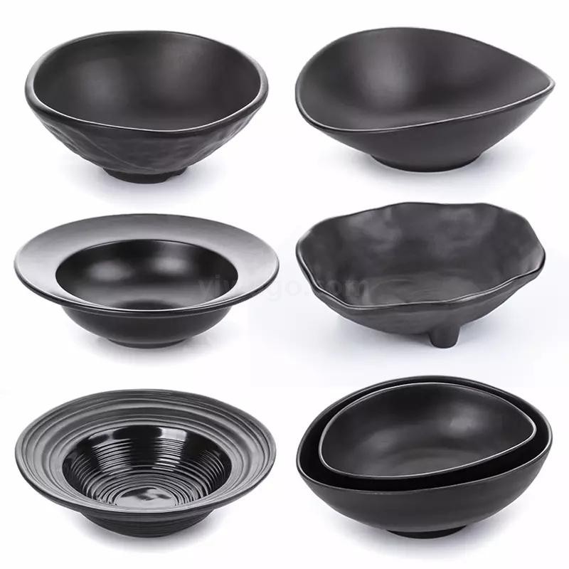 密胺餐具沙拉碗罗纹碗面碗仿瓷100%美耐皿沙拉碗详情图2