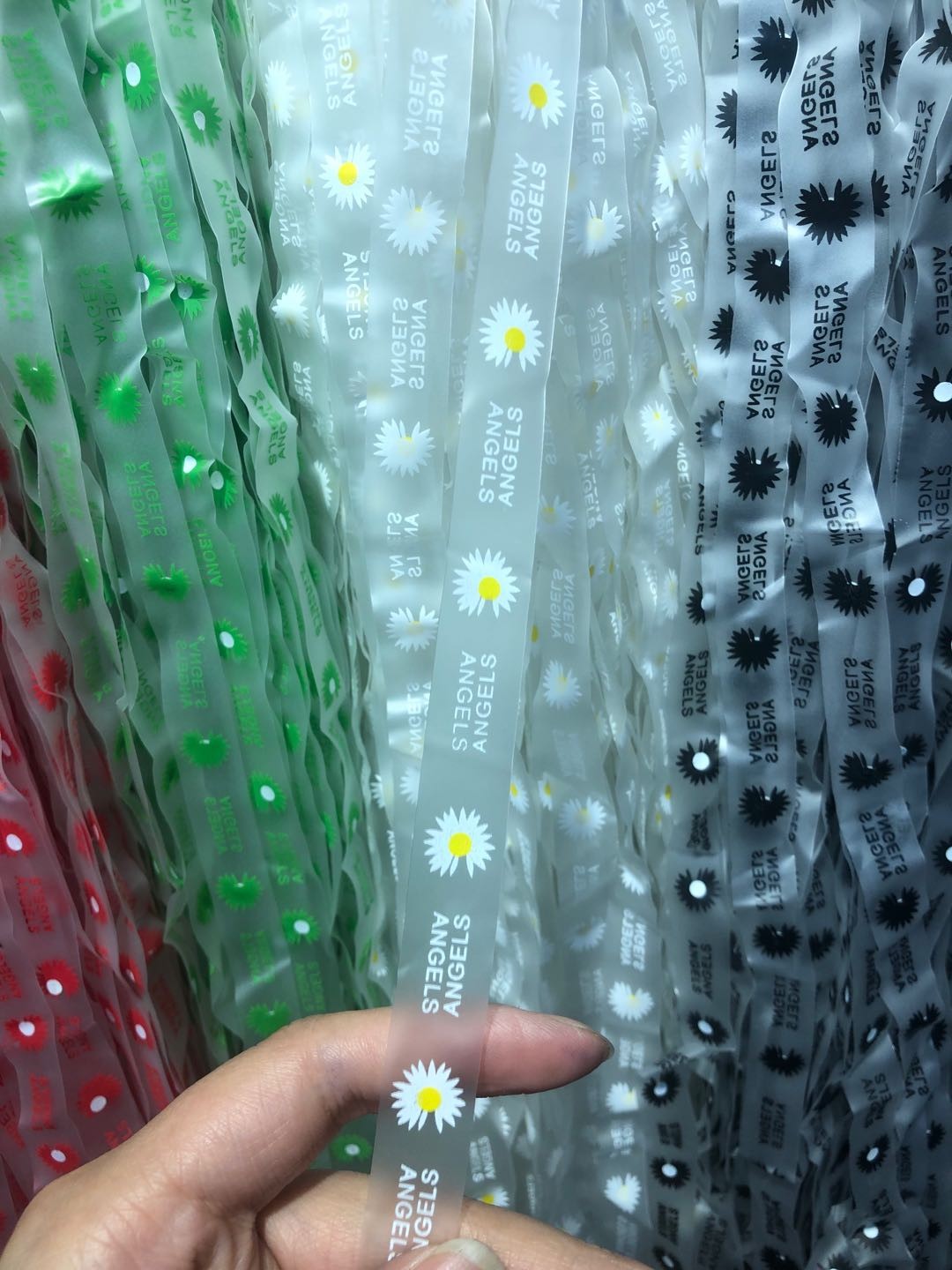 Garment Accessories Trim With Transparent Letter-Printed Pvc Shoelace Cap Strap Garment Trim details Picture