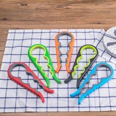 Share With Friends Circle Add To Favorites 4-In-1 Can Opener Kitchen Tools Multi-Functional Non-Slip Can Opener Cap Wringer Labor-Saving Bottle Opener Cap Screw full figure