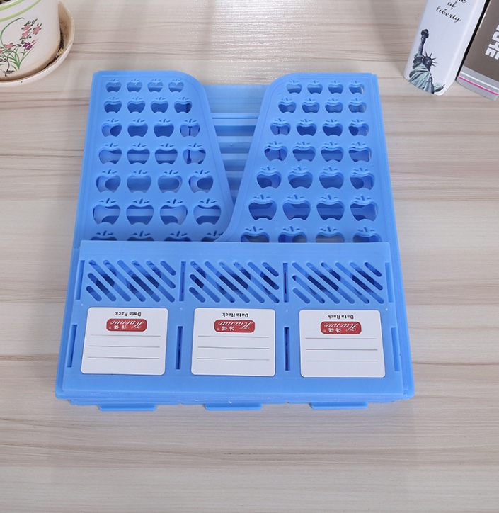 Self-produced and self-sold three-in-one file rack 9913 file column new material transparent detail image 3