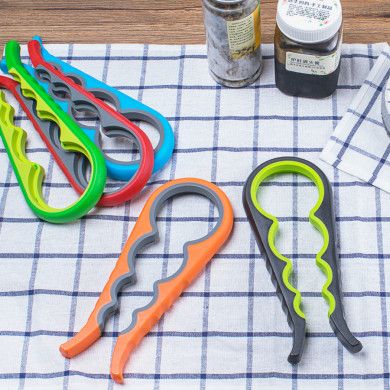 Share With Friends Circle Add To Favorites 4-In-1 Can Opener Kitchen Tools Multi-Functional Non-Slip Can Opener Cap Wringer Labor-Saving Bottle Opener Cap Screw