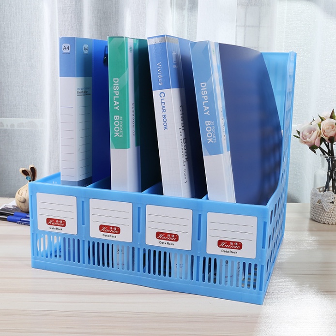 Self-produced and self-sold four-in-one file holder 9914 file rack plastic transparent file holder detail image 2