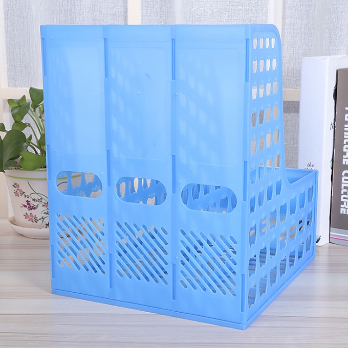 Self-produced and self-sold three-in-one file rack 9913 file column new material transparent Specification image