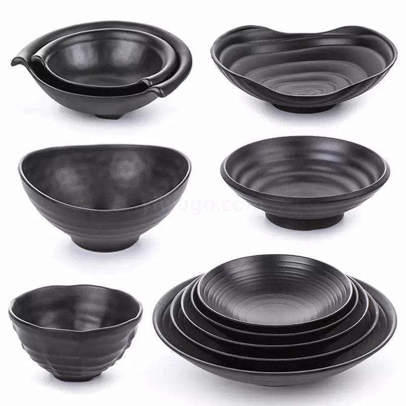 密胺餐具沙拉碗罗纹碗面碗仿瓷100%美耐皿沙拉碗图