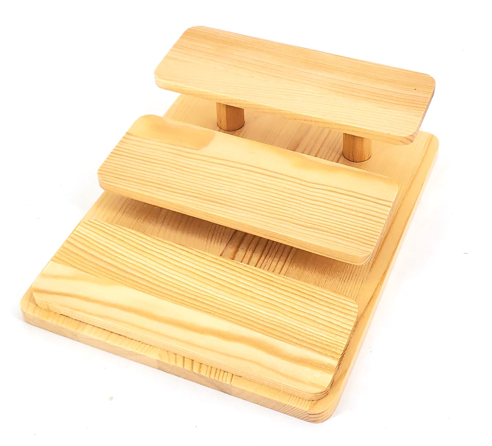 Three-storey solid wood stepped display glasses display rack B016W-3 thumbnail