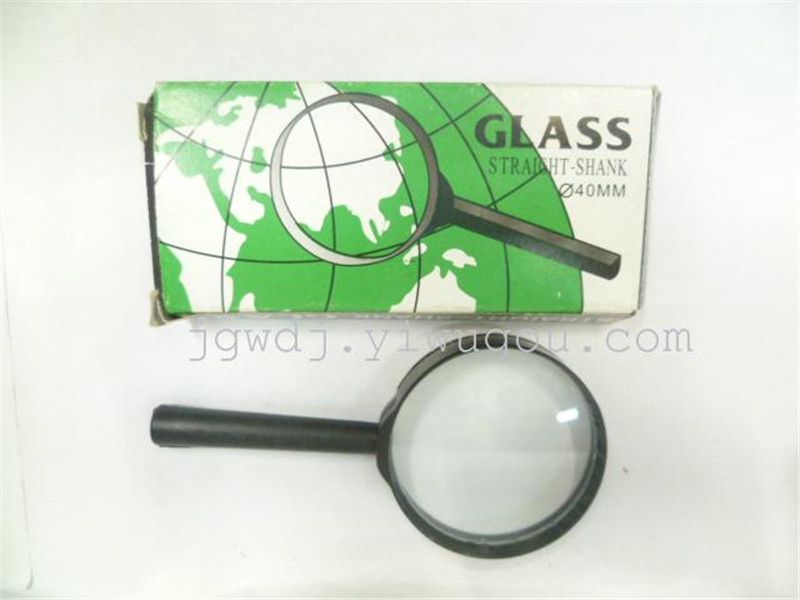 Straight-handled 40MM handheld magnifying glass, student teaching glass magnifying glass, elderly magnifying glass Specification image