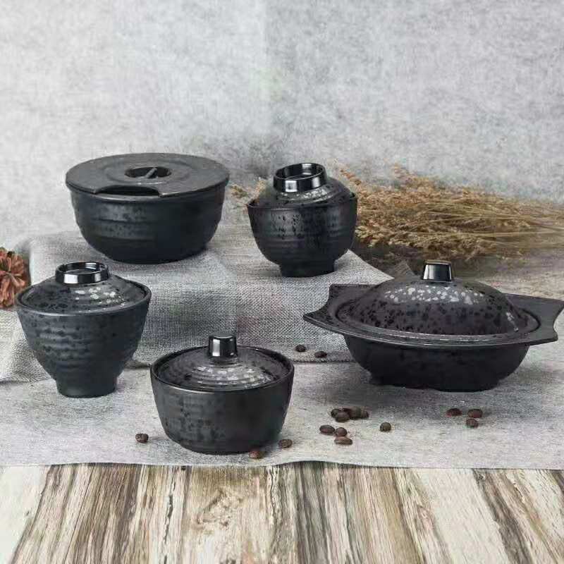 Miamine tableware imitated-porcelain soup cup sushi oblong dish 100% minai dish small sauce dish covered bowl thumbnail
