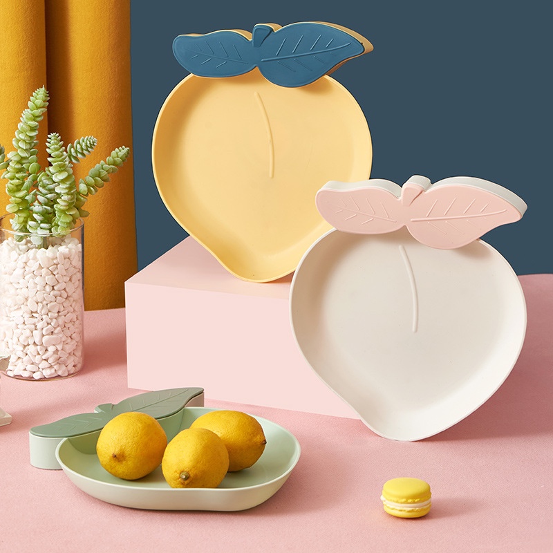 Nordic peach fruit tray Toothpick in living room dried fruit plastic storage box Office candy snack tray