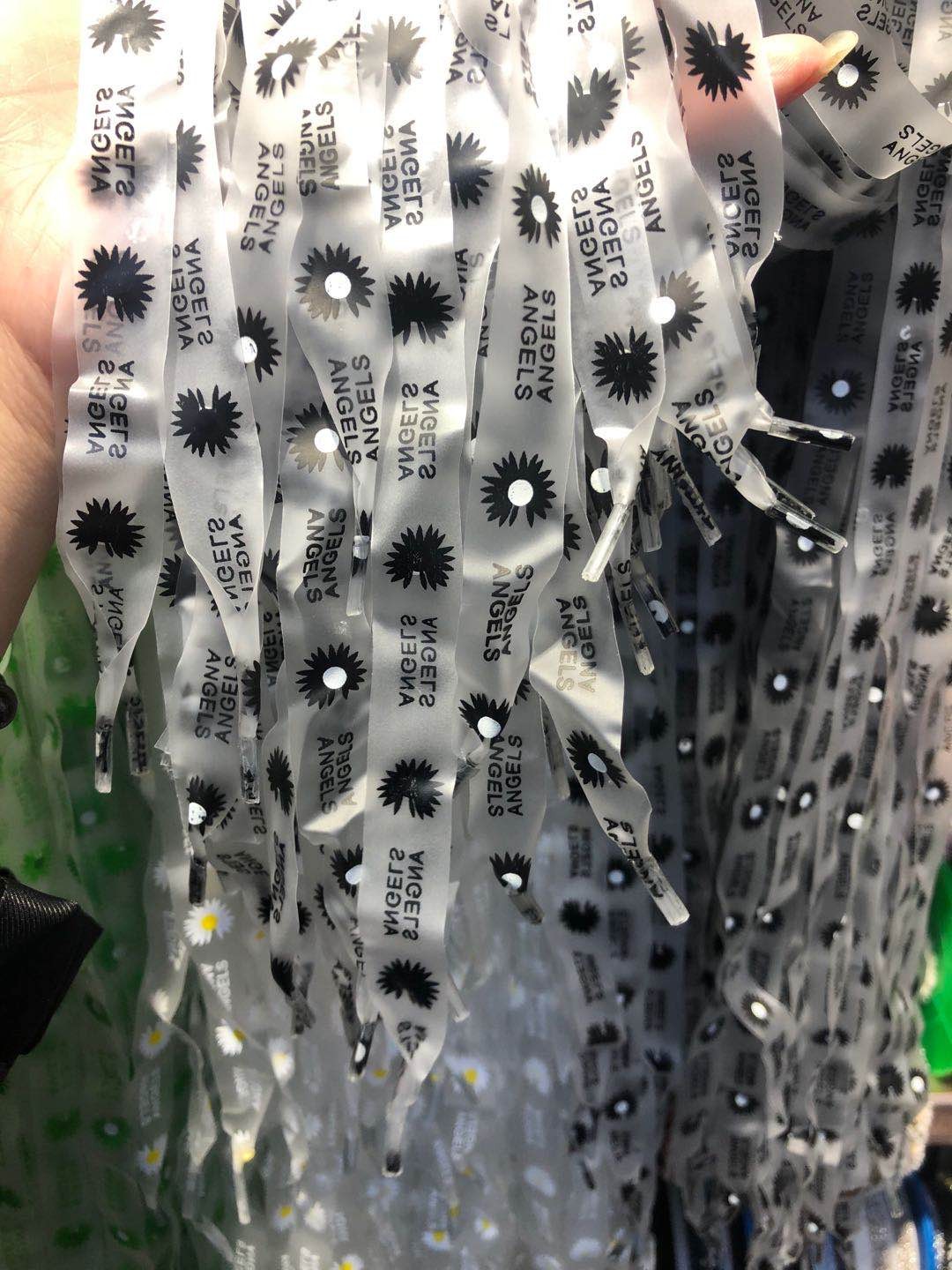 Garment Accessories Trim With Transparent Letter-Printed Pvc Shoelace Cap Strap Garment Trim Item Picture
