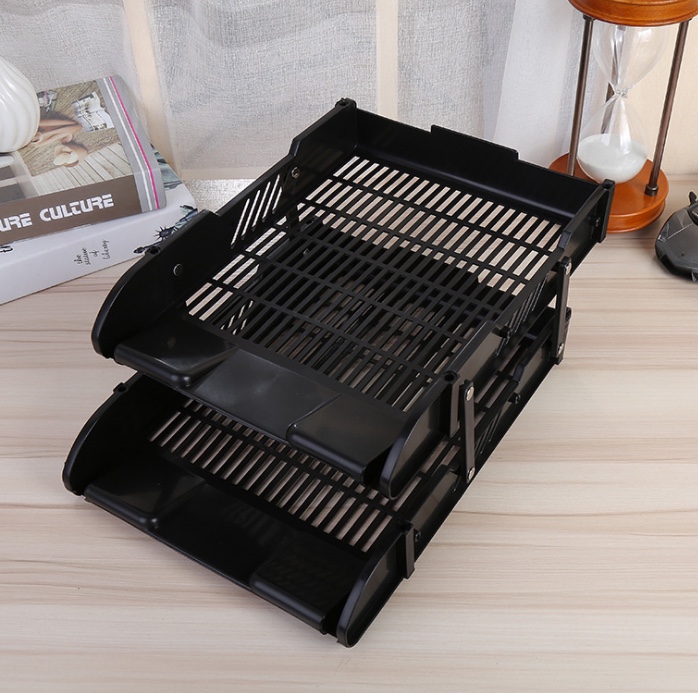 Self-produced and self-sold two-layer file storage, file bar, file frame, desktop organization, and stationery storage Application Scenario