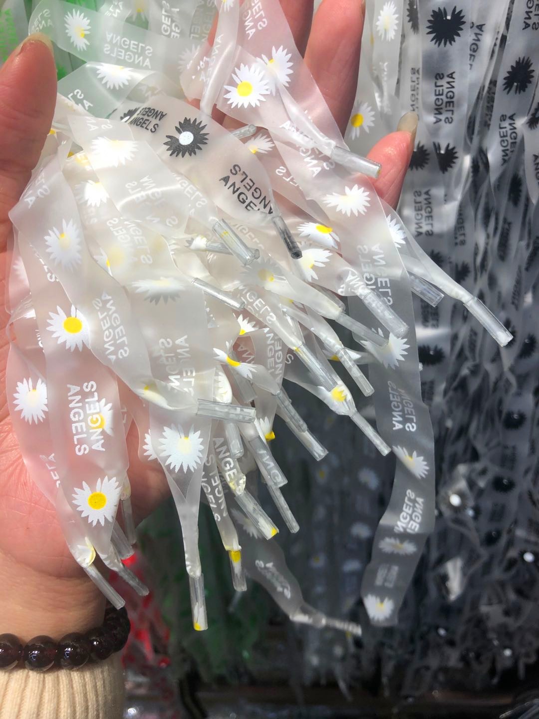 Garment Accessories Trim With Transparent Letter-Printed Pvc Shoelace Cap Strap Garment Trim full figure