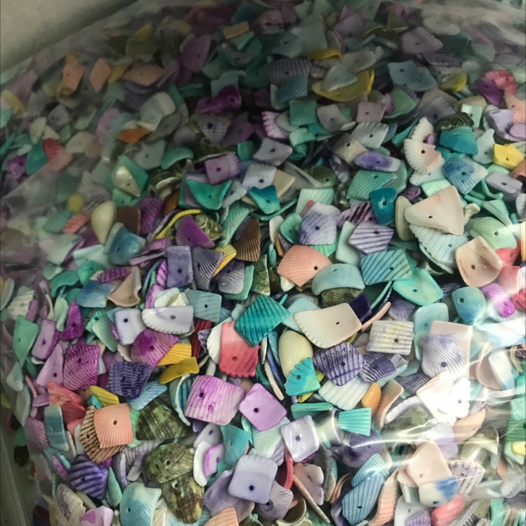 混色贝壳片工艺品装饰品饰品配件细节图