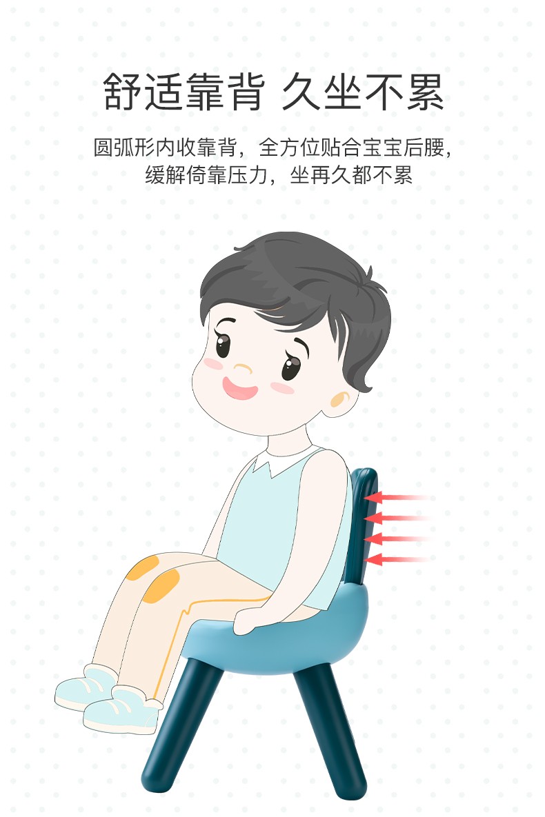 宝宝餐椅婴儿座椅学习矫正椅儿童靠背小椅子吃饭凳子家用塑料板凳详情3