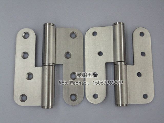 4 "stainless steel removable thick hinge with rounded corners full figure
