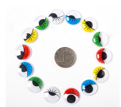 Eye DIY black and white mobile eye color eyelash eye children manual material 15MM 2000 pieces per pack color mix thumbnail
