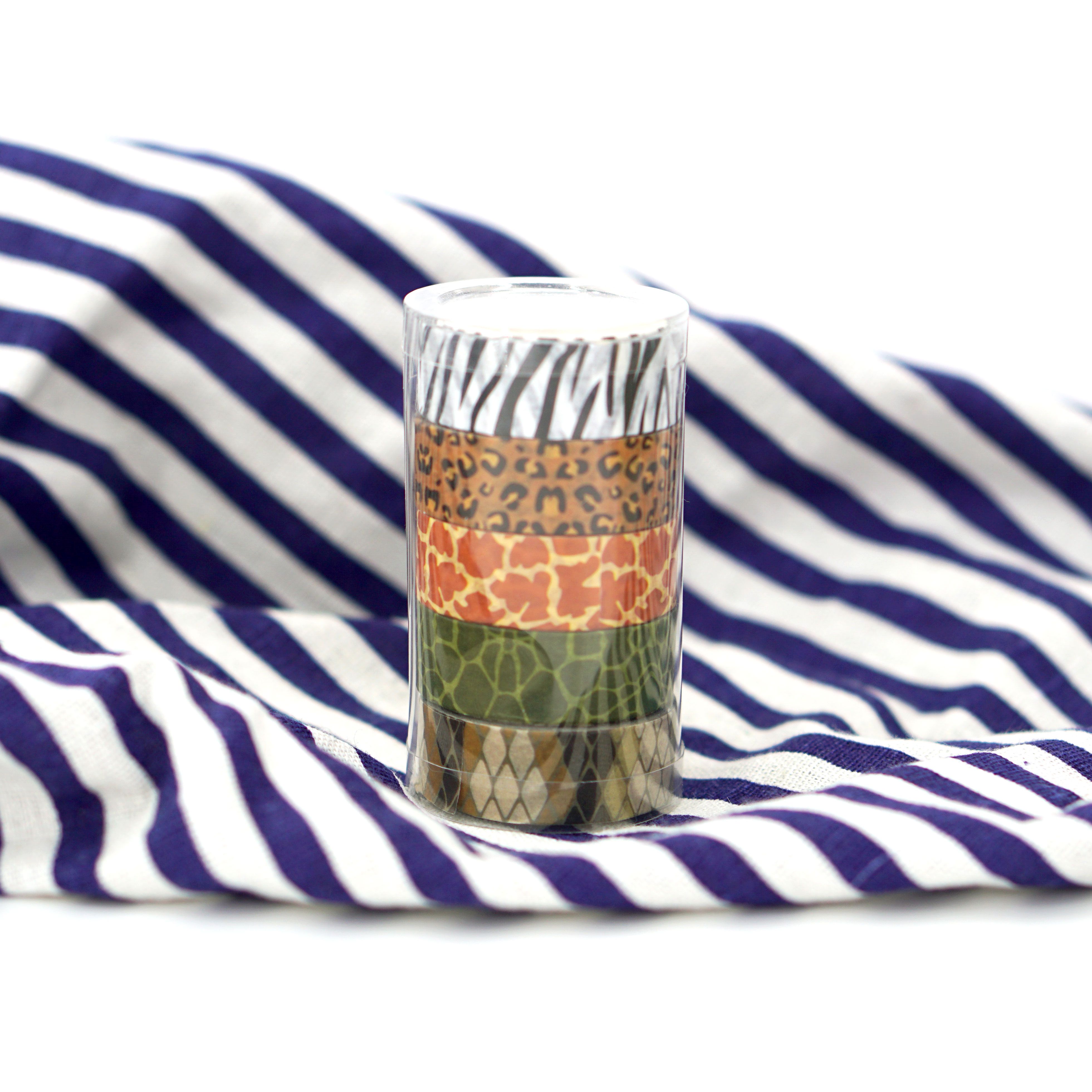 5-roll animal print and paper tape leopard print giraffe planner decorative tape stickers, 5-meter cross-border Amazon