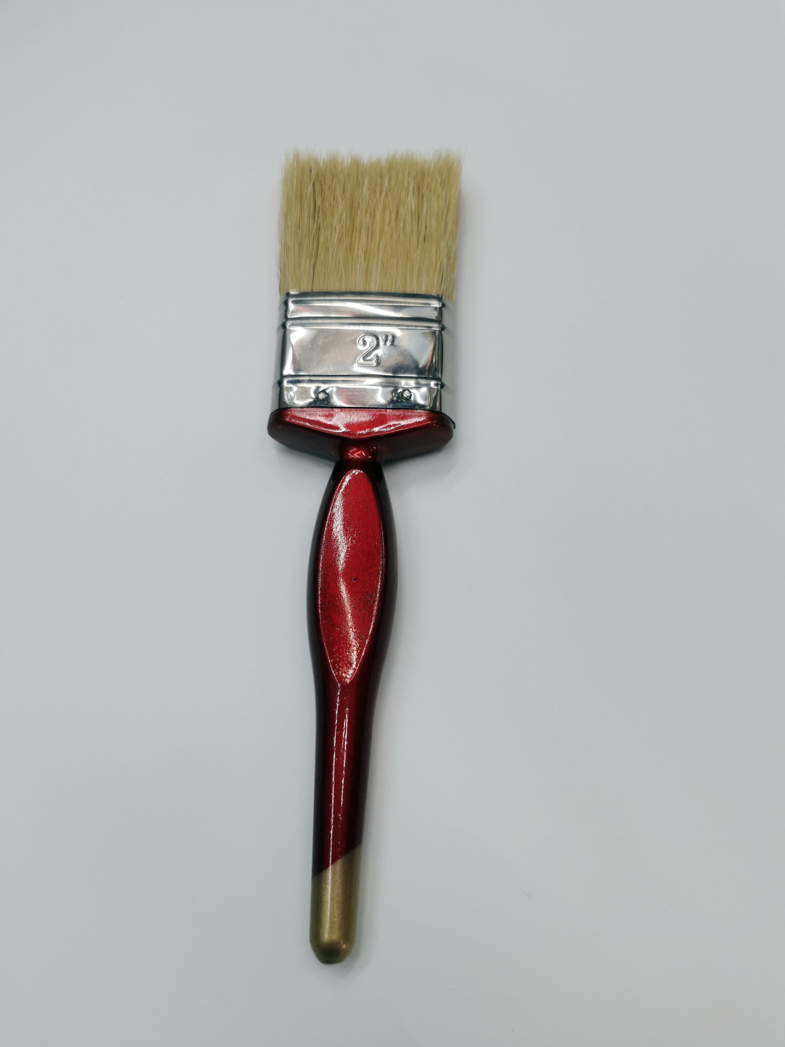 Red plastic handle, gold tail, white fur paint brush 628# thumbnail