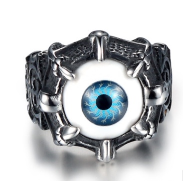 New devil's Eye ring retro titanium steel ring Angel's Eye stainless steel man's ring thumbnail