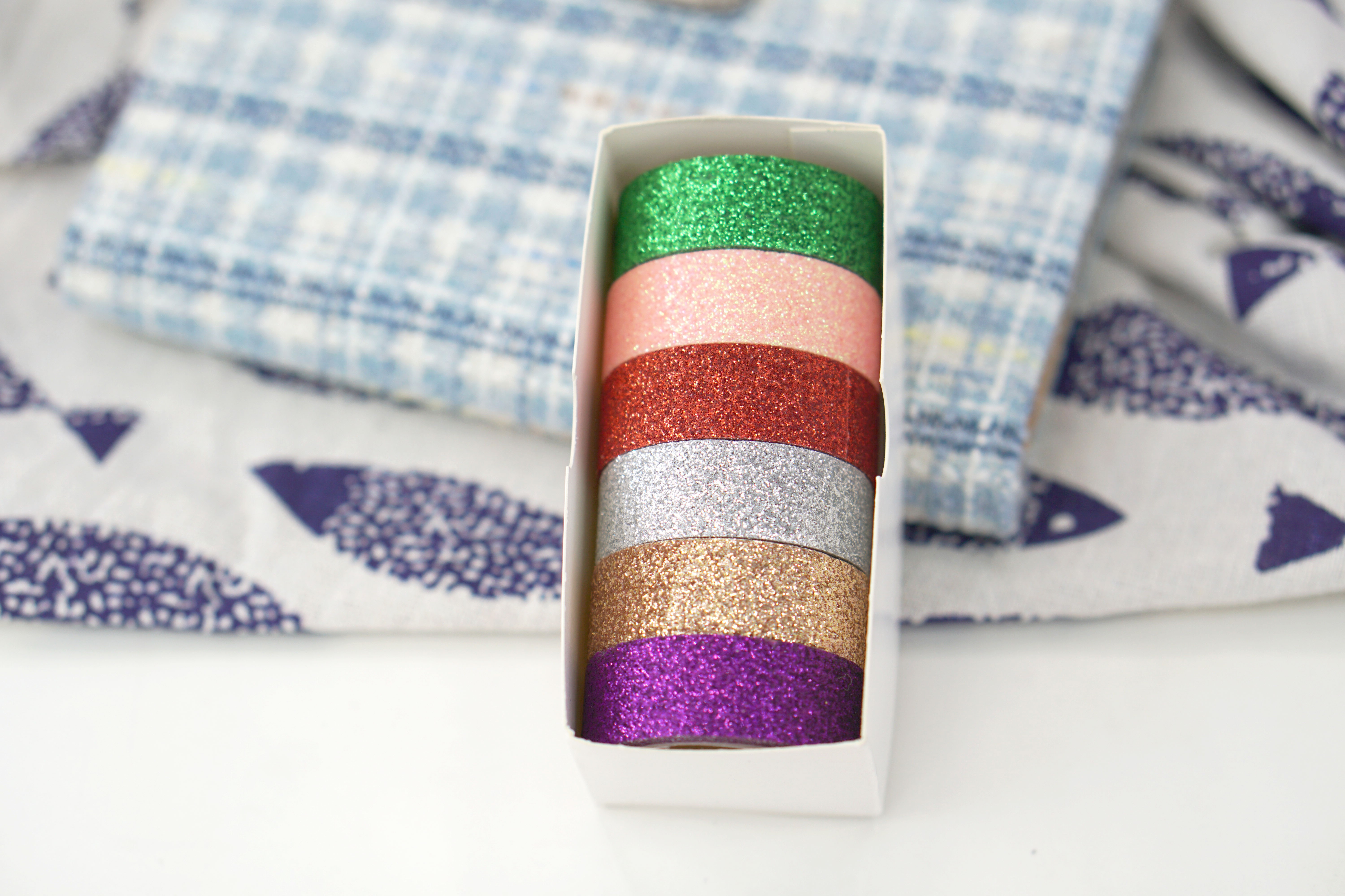 6 pieces of gold powder and paper tape, colored glitter powder sprinkled, gold onion planner decorative tape stickers, can be torn off by hand for DIY detail image 7