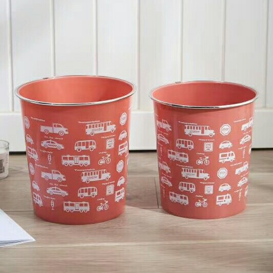 662印花彩色垃圾桶细节图