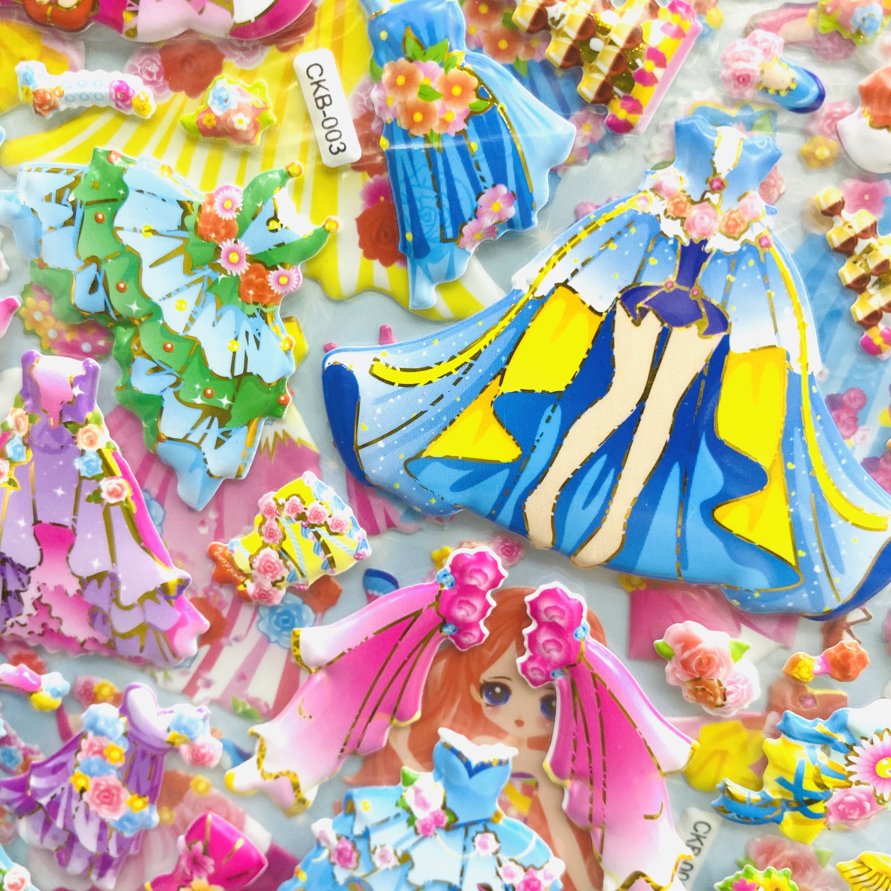 Double-layer three-dimensional bubble stickers for girls to change clothes and boys to cartoon stickers undefined
