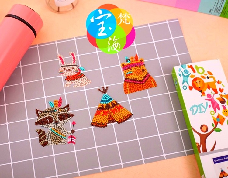 益智儿童玩具DIY钻石画随意贴 手机包包手工点点画 卡通公主贴纸YSZ011详情图12