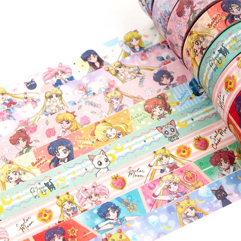 卡通美少女战士和纸胶带 韩国文具手账日记本装饰胶带 8款 10米图