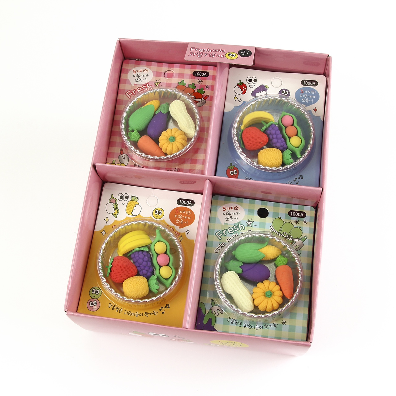 Stationery creative bag vegetable fruit eraser cute cartoon eraser Sassafras students prize stationery wholesale
