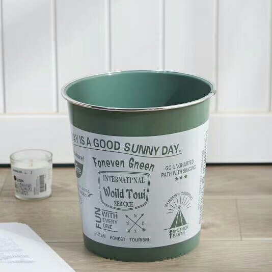 662印花彩色垃圾桶产品图