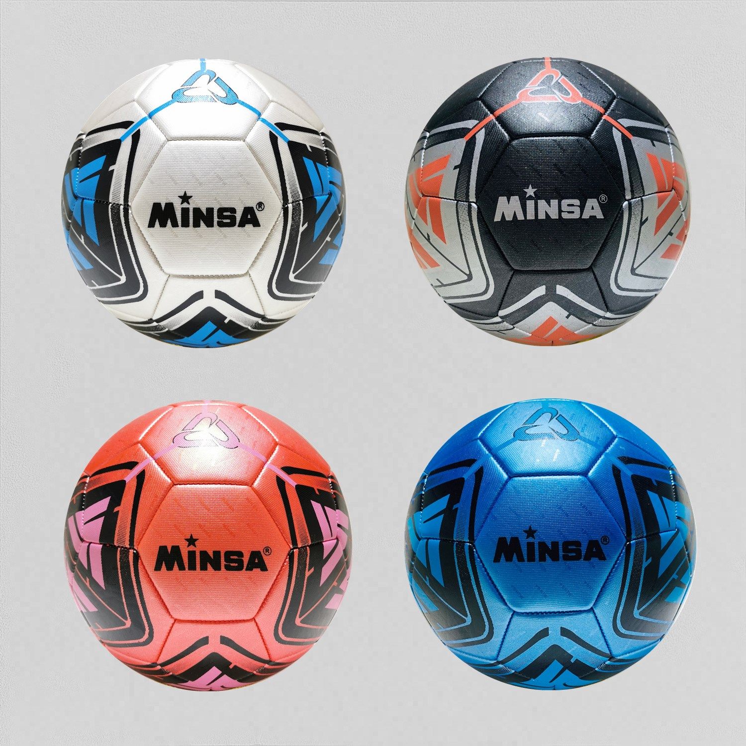 Football Factory Direct Sales MINSANo. 5 Pearl light small M leather Machine sewing Football StudentTraining Match Wear-resistantCan do Customize LOGO