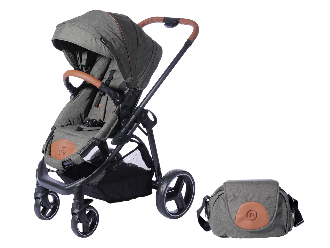 Hybrid High View Stroller With Mom Bag