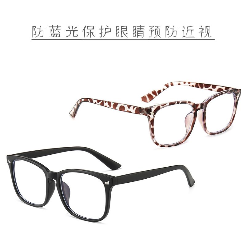 新款方形塑料平光眼镜架防蓝光可配近视眼镜框潮流韩版眼镜详情图4