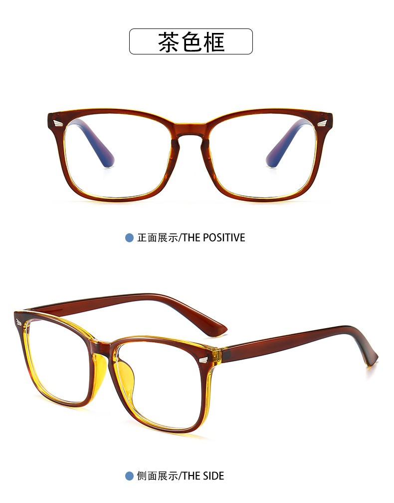 新款方形塑料平光眼镜架防蓝光可配近视眼镜框潮流韩版眼镜详情图13