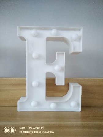 节日派对装饰英文字母灯浪漫求婚表白神器 发光字母灯 白色装饰字母E