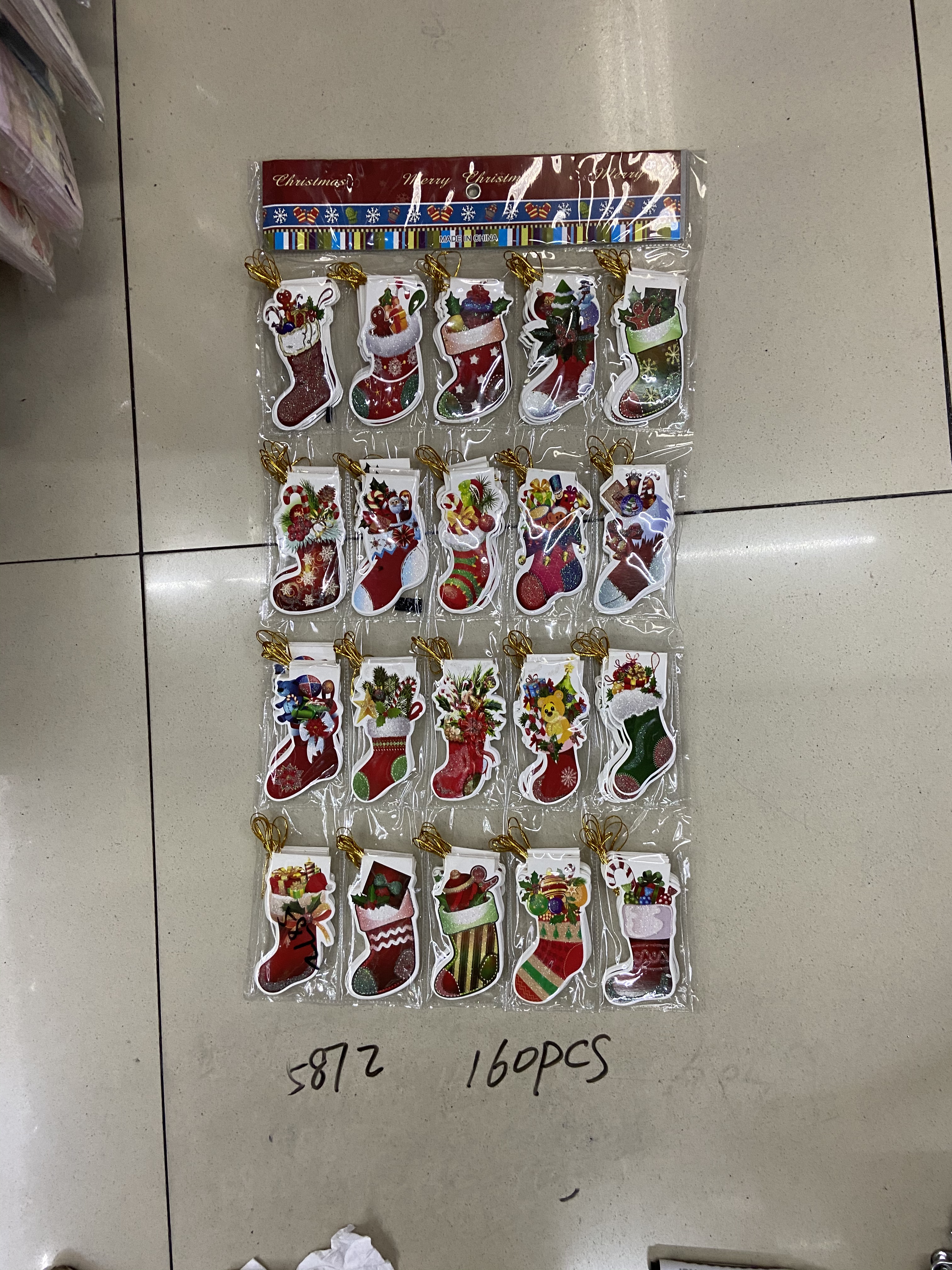 圣诞金丝小吊卡详情图7