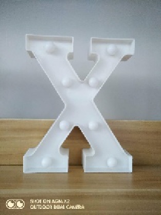 节日派对装饰英文字母灯浪漫求婚表白神器 发光字母灯 白色装饰字母X