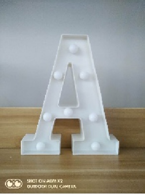 节日派对装饰英文字母灯浪漫求婚表白神器 发光字母灯 白色装饰字母A