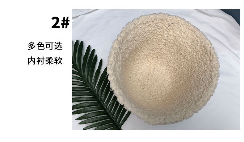 New autumn and winter hats: lambskin fisherman's hat for women, Korean style, trendy and versatile, a popular face show, small plush basin hat, bucket hat undefined