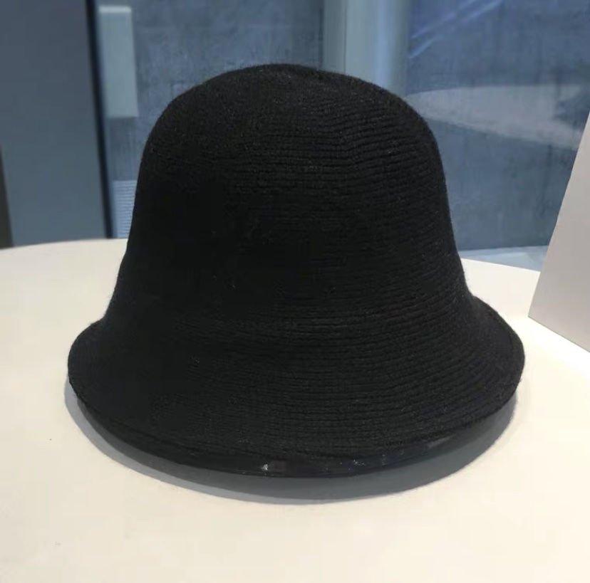 Woolen hat for women, Korean solid color, versatile knitted woolen fisherman's hat, thickened and warm for autumn and winter, ins trendy basin hat