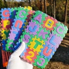 儿童益智玩具EVA泡沫拼图 立体海绵科教字母数字加厚36片小号