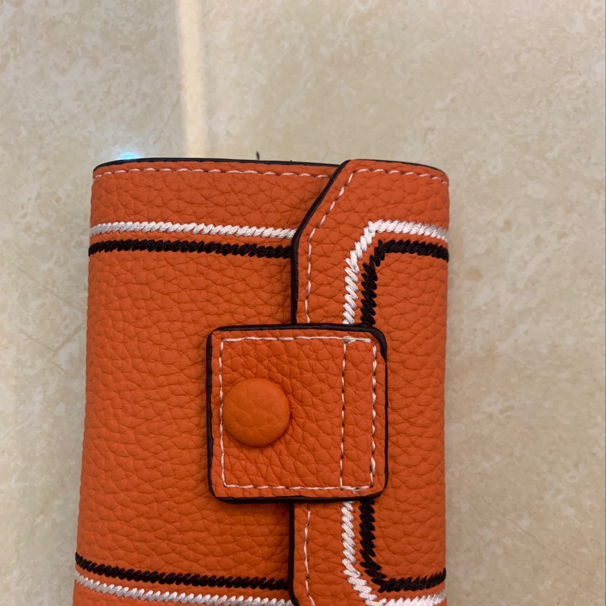 The new card bag is orange