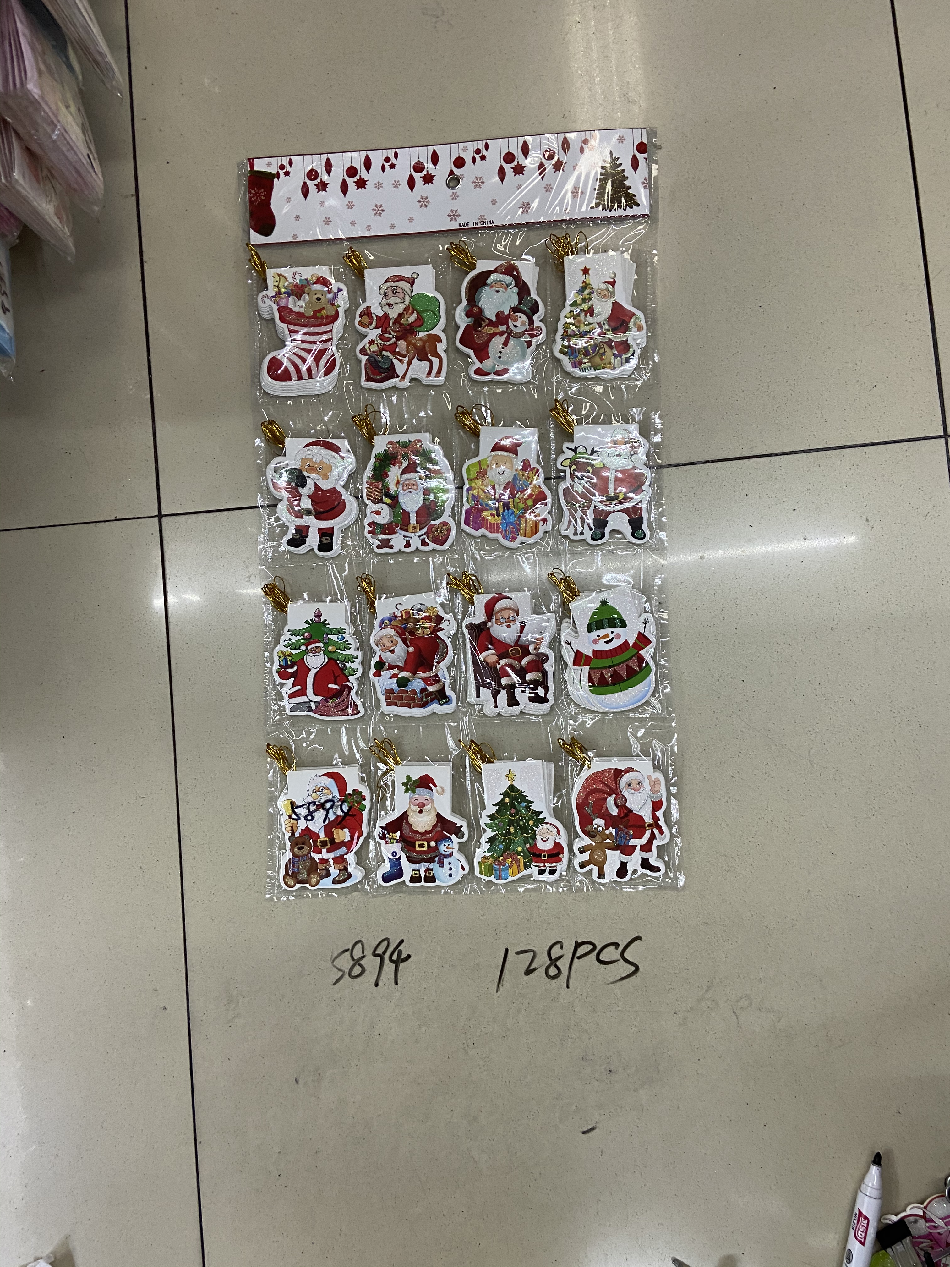 圣诞金丝小吊卡详情图5