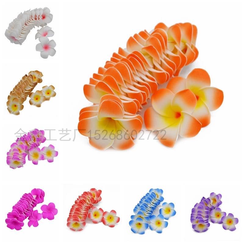 Frangipani foamy EVA beach vacation swim shoot props hairpin wreath headgear bridal flower wedding party decoration flower thumbnail