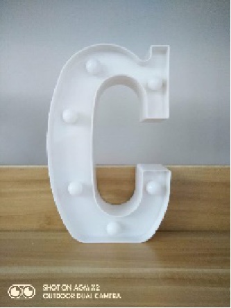 节日派对装饰英文字母灯浪漫求婚表白神器 发光字母灯 白色装饰字母C