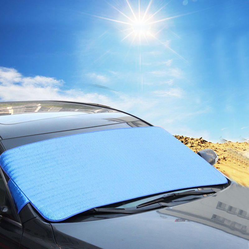 Amazon custom double-sided aluminum foil car snow baffle frost anti-freeze sunscreen car sunshade baffle front gear thumbnail